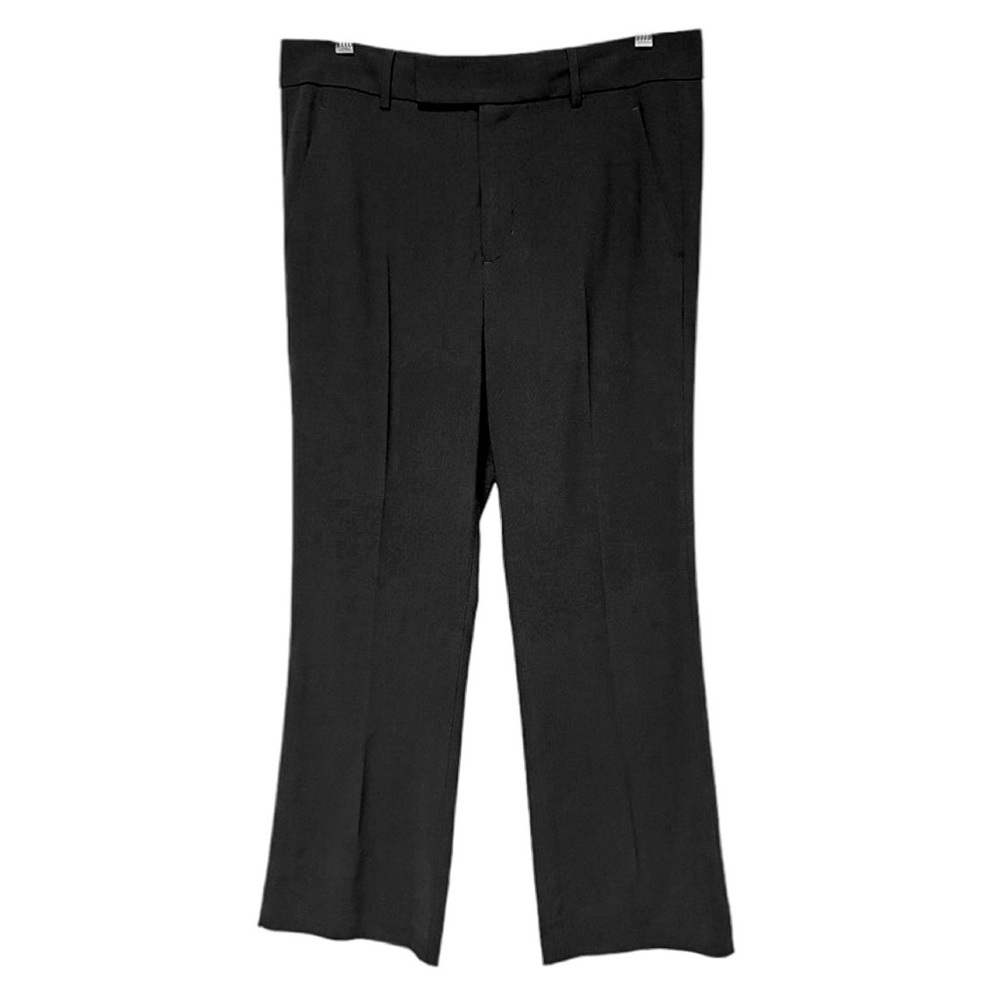 Vince Wool Blend Stretch High Waist Cropped Black Pants